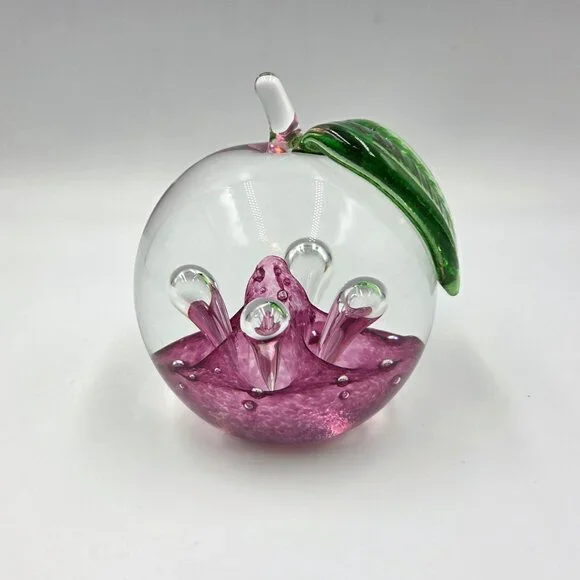 Caithness Glass Windfall Ruby Apple Paperweight Scotland Teacher Nature Decor - Picture 6 of 14